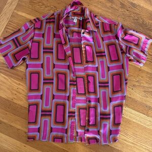 Urban Outfitters Groovy 70s Patterned Shirt